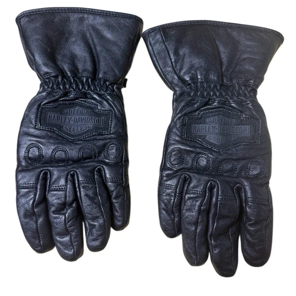Motor Harley Davidson Cycle Gloves Leather Black